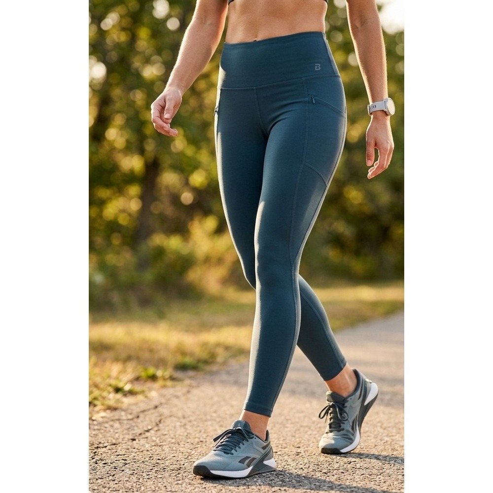Eddie Bauer Trail Tight Womens Small Blue High Rise Hiking Leggings 1732089